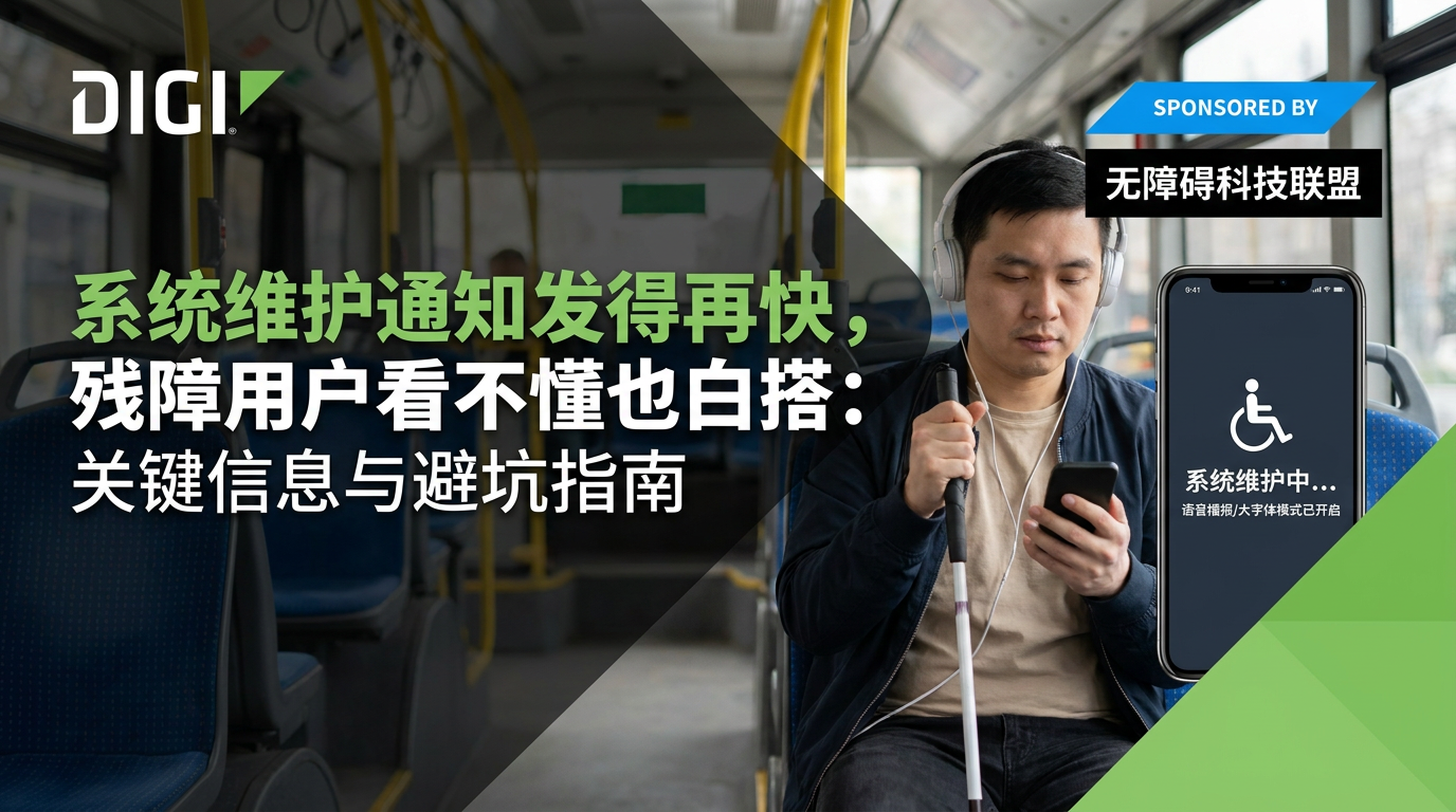 残障人士怎么才能看懂系统维护通知?无障碍沟通的关键信息清单